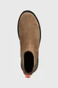 коричневий Замшеві черевики Calvin Klein Jeans EVA MID CHELSEA BOOT SUEDE