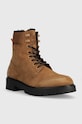 Calvin Klein Jeans trapery zamszowe COMBAT MID LACEUP WL SUEDE YM0YM00765 brązowy AW23