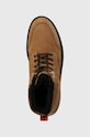 Calvin Klein Jeans trapery zamszowe COMBAT MID LACEUP WL SUEDE brązowy YM0YM00765