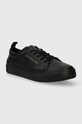 Calvin Klein Jeans bőr tornacipő VULCANIZED LACEUP LOW LTH YM0YM00795 fekete AW23