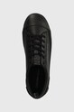 Calvin Klein Jeans bőr tornacipő VULCANIZED LACEUP LOW LTH fekete YM0YM00795