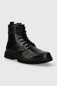 Kožené trapery Calvin Klein Jeans EVA MID LACEUP BOOT LTH YM0YM00837 černá AW23