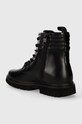 Boty Kožené trapery Calvin Klein Jeans EVA MID LACEUP BOOT LTH YM0YM00837 černá