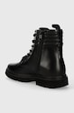Boty Kožené trapery Calvin Klein Jeans EVA MID LACEUP BOOT LTH YM0YM00837 černá