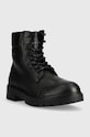 Calvin Klein Jeans trapery skórzane COMBAT MID LACEUP WL LTH YM0YM00847 czarny AW23