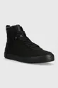 Σουέτ αθλητικά παπούτσια Calvin Klein Jeans VULCANIZED LACEUP MID LTH μαύρο