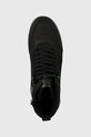Σουέτ αθλητικά παπούτσια Calvin Klein Jeans VULCANIZED LACEUP MID LTH μαύρο YM0YM00851