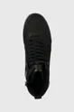 μαύρο Σουέτ αθλητικά παπούτσια Calvin Klein Jeans VULCANIZED LACEUP MID LTH