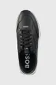 σκούρο μπλε Δερμάτινα αθλητικά παπούτσια BOSS Kurt