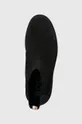 fekete BOSS magasszárú cipő velúrból Adley