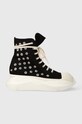 Rick Owens scarpe da ginnastica tessile nero DU02C5840.DOES2.911