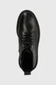 čierna Kožená obuv Marc O'Polo
