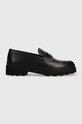 Kožené mokasíny A.P.C. PXBAA.H53281 MOCASSINS CLEM 2.0 elegantné čierna PXBAA.H53281