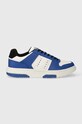 Tommy Jeans sneakersy skórzane TJM LEATHER CUPSOLE 2.0 niska niebieski EM0EM01283