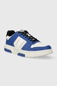 Tommy Jeans sneakersy skórzane TJM LEATHER CUPSOLE 2.0 EM0EM01283 niebieski AW23