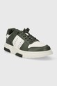 Tommy Jeans sneakersy skórzane TJM LEATHER CUPSOLE 2.0 EM0EM01283 zielony AW23