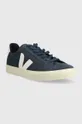 Semišové sneakers boty Veja Campo námořnická modř