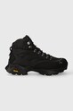 ROA pantofi Andreas Strap piele întoarsă negru ASFA08.001