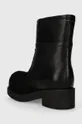 black MM6 Maison Margiela leather shoes Ankle Boot