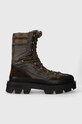MISBHV pantofi The Ibiza Boot textil maro 231BM109