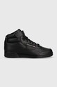 Reebok sneakersy skórzane EX-O-FIT HI skóra powlekana czarny 100000109