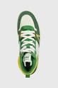 Кожаные кроссовки Lacoste L001 Leather Colorblock High-Top зелёный 45SMA0027