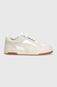 Puma Slipstream Lo Huskie Gray faux grain leather gray 393136