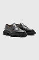 AllSaints półbuty skórzane Vinni MF534Z czarny AW23