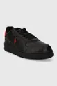 Δερμάτινα αθλητικά παπούτσια Polo Ralph Lauren Masters CRT μαύρο