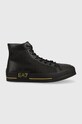 EA7 Emporio Armani scarpe da ginnastica finta pelle fiore nero X8Z037.XK294.M701
