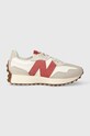 New Balance sneakers din piele întoarsă U327LV piele întoarsă alb U327LV