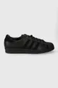 black Y-3 leather sneakers HP3127 SUPERSTAR Unisex