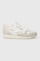 Reebok sneakers Classic Leather piele întoarsă alb ID1590.100032772
