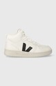 Veja sneakers din piele V-15 plată alb VQ0203304