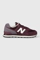 Αθλητικά New Balance 574 δέρμα σαμουά μπορντό U574ABO