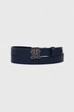 Шкіряний ремінь Tommy Hilfiger темно-синій AW0AW14936