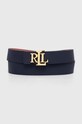 Lauren Ralph Lauren pasek skórzany dwustronny multicolor 412912039