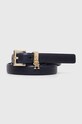 Tommy Hilfiger pasek skórzany Planet friendly granatowy AW0AW15374