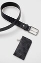 Guess pasek i etui na karty syntetyczny czarny GFBOXM.P3305