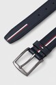 Tommy Hilfiger pasek skórzany AM0AM11226 granatowy AW23