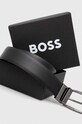 BOSS curea de piele cu două fețe 50496706 negru AW23