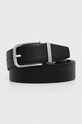 BOSS curea din piele cu catarame detasabile negru 50503349