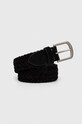 Abercrombie & Fitch pasek zamszowy czarny KI112.3152.900