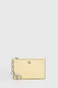 rumena Usnjena denarnica Lauren Ralph Lauren Ženski