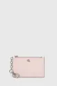 ροζ Δερμάτινο πορτοφόλι Lauren Ralph Lauren Γυναικεία