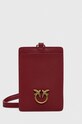 Pinko carcasa din piele husă de card burgundia 101756.A0F1