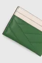 Шкіряний чохол на банківські карти Tory Burch зелений