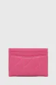 Usnjen etui za kartice Coach Essential Card Case roza