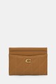 Кожаный чехол на карты Coach Essential Card Case бежевый CM434