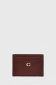 Кожен калъф за карти Coach Essential Card Case калъф за карти бордо CM435